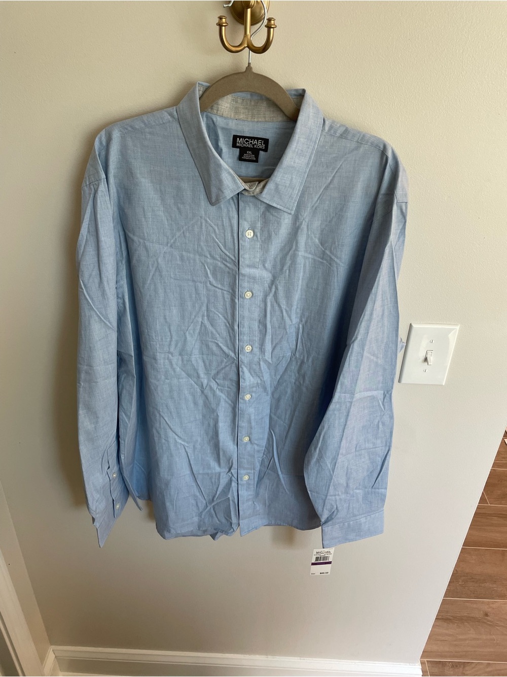Michael Kors Pale Blue Classic Button-Down Dress Shirt